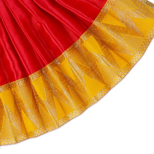 Amman Pavadai - 6 x 12 Inches | Satin Apoorva Mata Dress/ Devi Vastra/ Mata Poshak for Deity/ Assorted Colour - Devi Dress