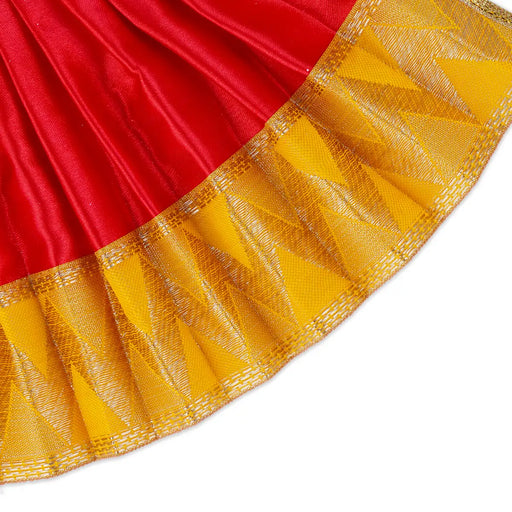 Amman Pavadai - 6 x 12 Inches | Satin Apoorva Mata Dress/ Devi Vastra/ Mata Poshak for Deity/ Assorted Colour - Devi Dress