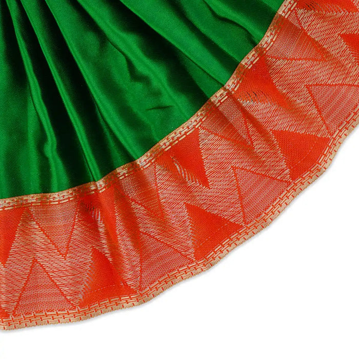 Amman Pavadai - 6 x 12 Inches | Satin Apoorva Mata Dress/ Devi Vastra/ Mata Poshak for Deity/ Assorted Colour - Devi Dress