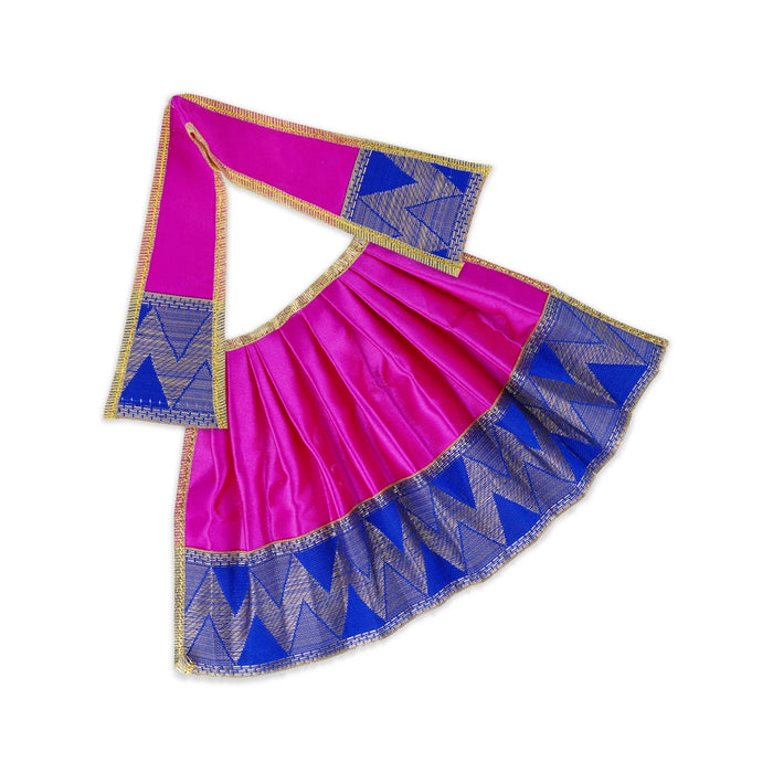 Amman Pavadai - 6 x 12 Inches | Satin Apoorva Mata Dress/ Devi Vastra/ Mata Poshak for Deity/ Assorted Colour - Devi Dress