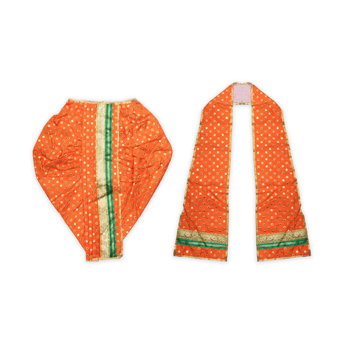 Readymade Panchakacham With Angavastram - 24 x 17.5 Inches | Mixed Design Dhoti And Towel for Men - Veshti & Dhoti