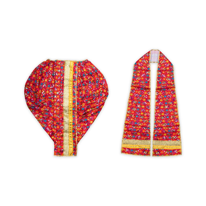 Readymade Panchakacham With Angavastram - 24 x 17.5 Inches | Mixed Design Dhoti And Towel for Men - Veshti & Dhoti