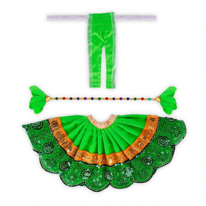 Krishna Dress - Size 5 | 10.5 Inches Dia/ Kanha Ji Dress/ Krishna Fancy Dress for Laddu Gopal - Laddu Gopal, Krishna & Radha Rani Dress