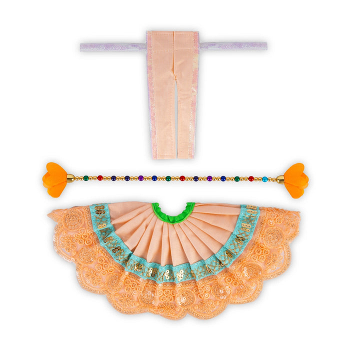 Krishna Dress - Size 6 | 12.5 Inches Dia/ Kanha Ji Dress/ Krishna Fancy Dress for Laddu Gopal - Laddu Gopal, Krishna & Radha Rani Dress