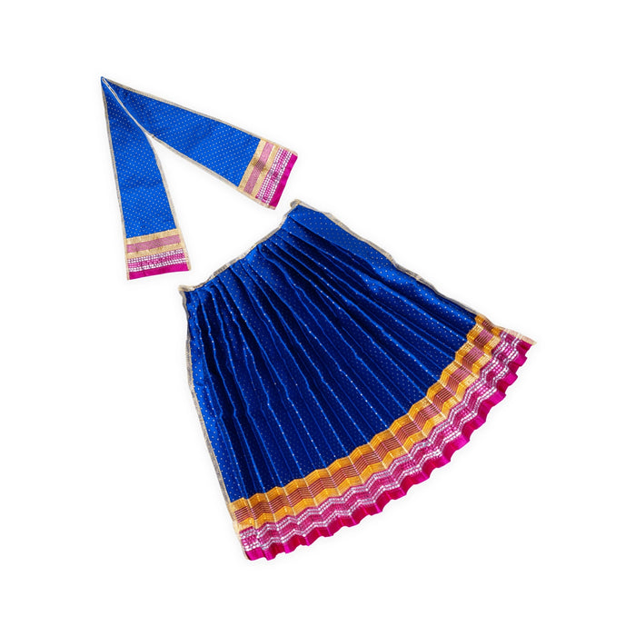 Amman Pavadai - 15 x 29 Inches | Lehenga Patka/ Satin Devi Vastra for Deity Decor/ Assorted Colour - Devi Dress