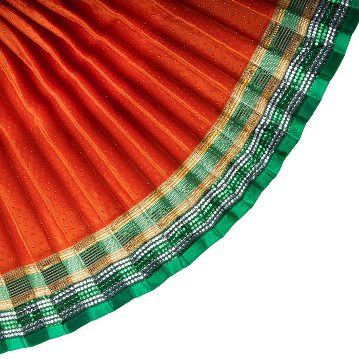 Amman Pavadai - 15 x 29 Inches | Lehenga Patka/ Satin Devi Vastra for Deity Decor/ Assorted Colour - Devi Dress