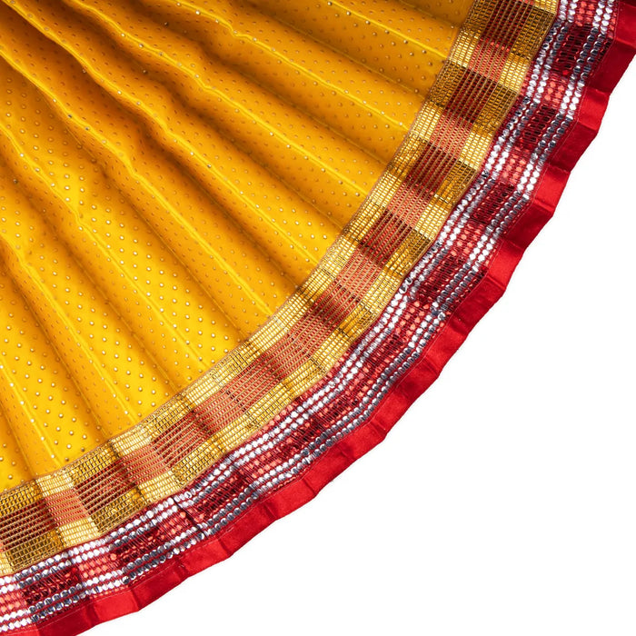 Amman Pavadai - 15 x 29 Inches | Lehenga Patka/ Satin Devi Vastra for Deity Decor/ Assorted Colour - Devi Dress