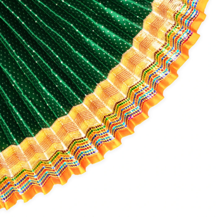 Amman Pavadai - 15 x 29 Inches | Lehenga Patka/ Satin Devi Vastra for Deity Decor/ Assorted Colour - Devi Dress