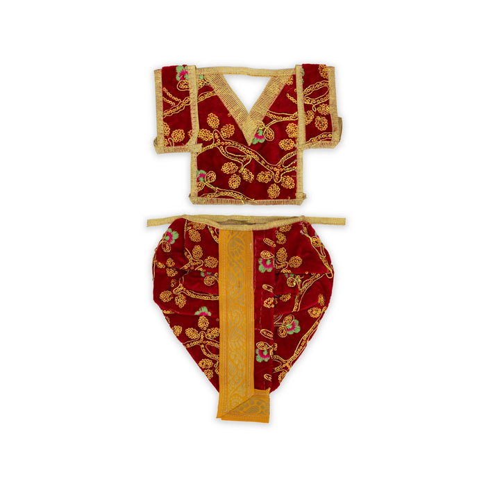 Krishna Dress - 8 Inches | Kanha Dress/ Krishna Fancy Dress for Deity - Laddu Gopal Dress