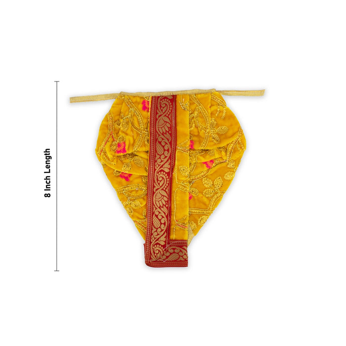 Dhoti Set - 8 Inches | Readymade Panchakacham/ Panchagajam Dhoti for Deity