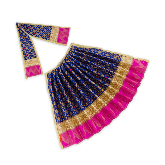 Amman Pavadai - 10 x 15 Inches | Mata Dress/ Devi Vastra/ Golden Border Mata Poshak for Deity/ Assorted Colour - Devi Dress