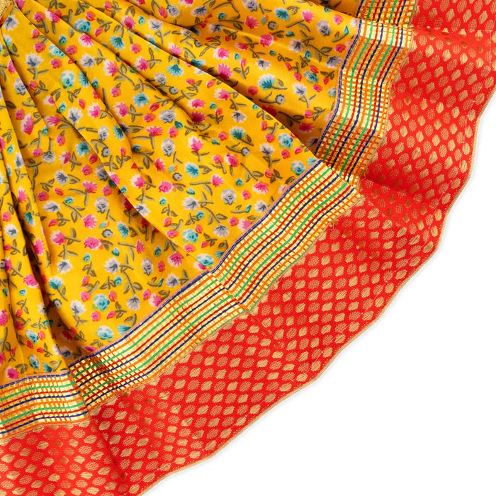 Devi Dress - 10 x 19 Inches | Silk Border Design Mata Dress/ Devi Vastra for Deity - Devi Dress