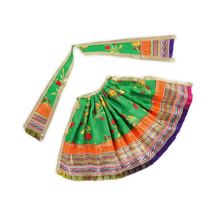Devi Dress - 7 Inches | Silk Mata Rani Poshak/ Mata Dress/ Amman Pavadai for Deity - Devi Dress