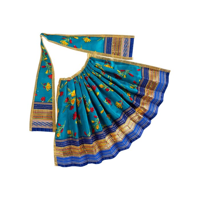 Devi Dress - 9 x 15 Inches | Mata Dress/ Silk Printed Mata Rani Poshak for Deity/ Assorted Colours & Design - Devi Dress