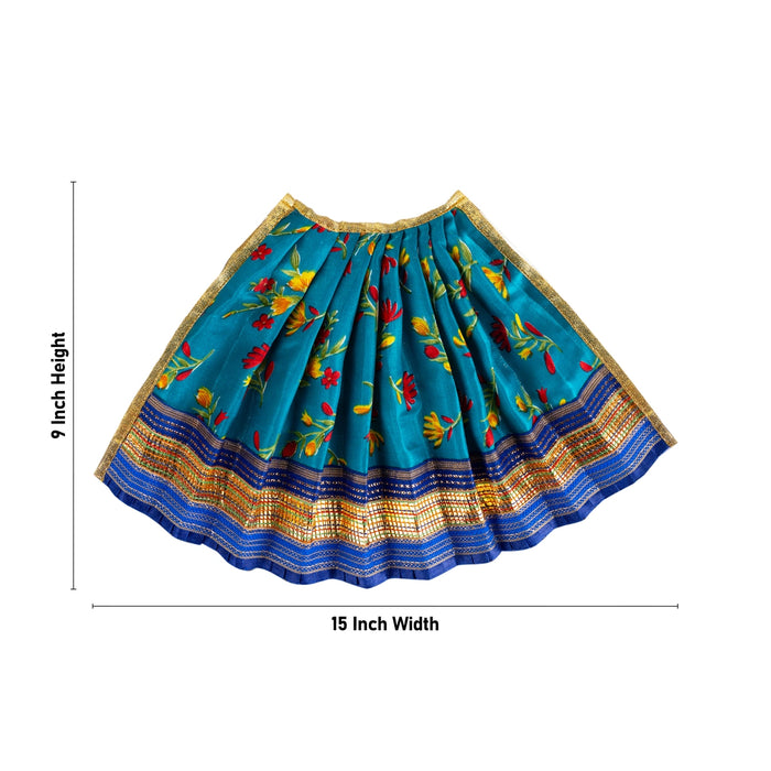 Devi Dress - 9 x 15 Inches | Mata Dress/ Silk Printed Mata Rani Poshak for Deity/ Assorted Colours & Design - Devi Dress