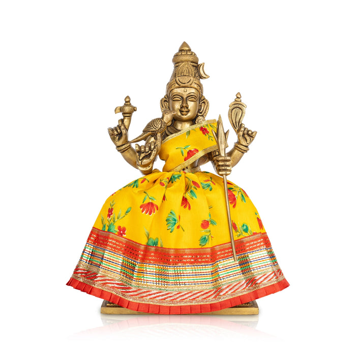 Devi Dress - 8 x 12 Inches | Mata Dress/ Silk Printed Mata Rani Poshak for Deity/ Assorted Colour - Devi Dress