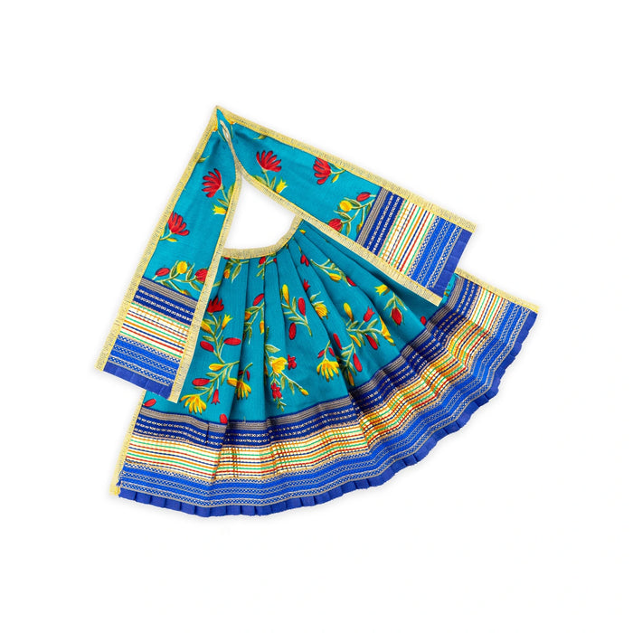 Devi Dress - 8 x 12 Inches | Mata Dress/ Silk Printed Mata Rani Poshak for Deity/ Assorted Colour - Devi Dress