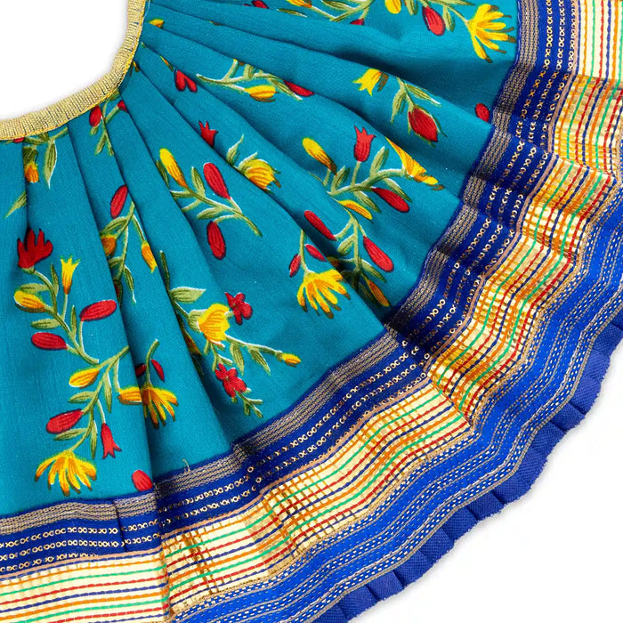 Devi Dress - 8 x 12 Inches | Mata Dress/ Silk Printed Mata Rani Poshak for Deity/ Assorted Colour - Devi Dress