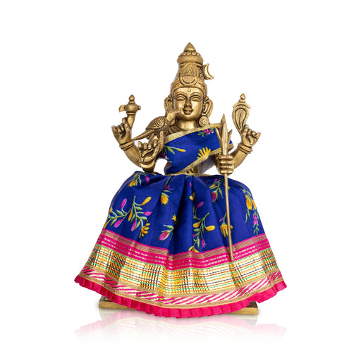 Devi Dress - 8 x 12 Inches | Mata Dress/ Silk Printed Mata Rani Poshak for Deity/ Assorted Colour - Devi Dress