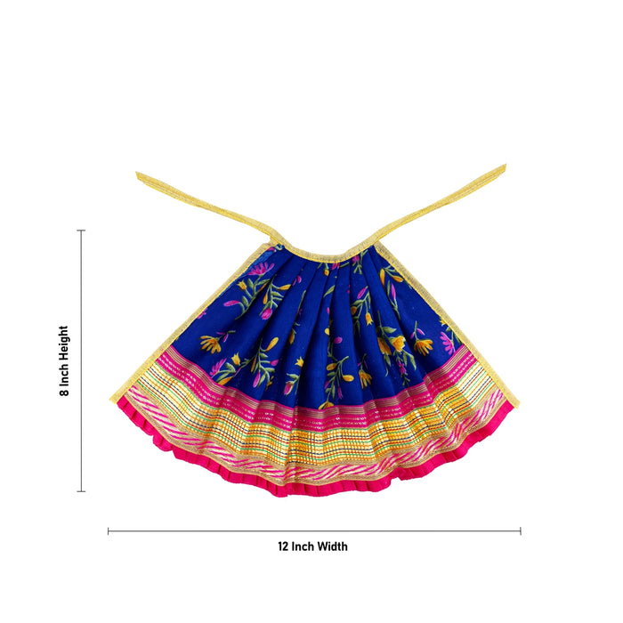 Devi Dress - 8 x 12 Inches | Mata Dress/ Silk Printed Mata Rani Poshak for Deity/ Assorted Colour - Devi Dress