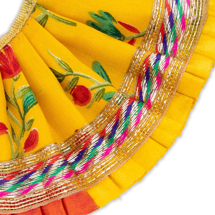 Devi Dress - 3 x 6 Inches | Amman Pavadai/ Silk Printed Mata Rani Poshak for Deity/ Assorted Colour - Devi Dress