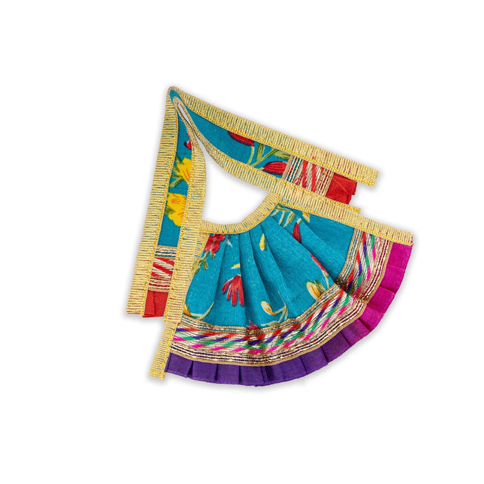 Devi Dress - 3 x 6 Inches | Amman Pavadai/ Silk Printed Mata Rani Poshak for Deity/ Assorted Colour - Devi Dress