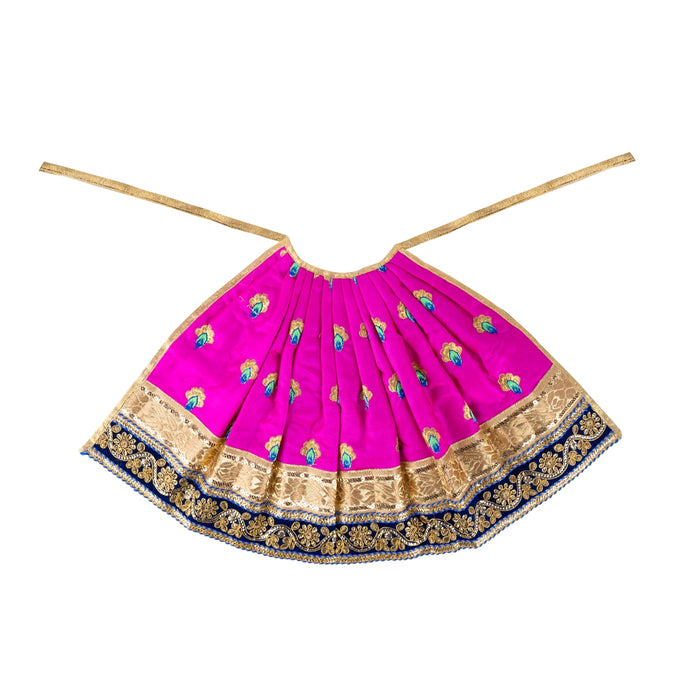 Devi Dress - 12 x 24 Inches | Mata Rani Poshak/ Gold Colour Embroidery Border Mata Dress for Deity - Devi Dress