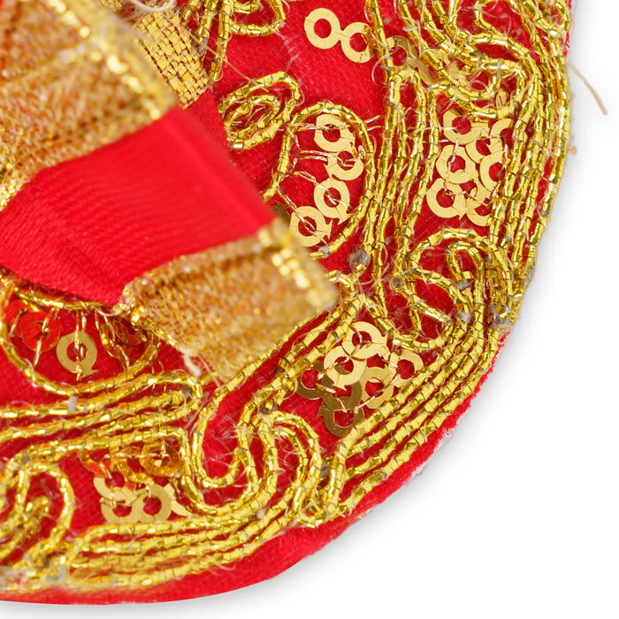 Krishna Dress - 1 x 3 Inches | Kanha Ji Dress/ Embroidery Design Laddu Gopal Ji Dress for Deity - Laddu Gopal, Krishna & Radha Rani Dress