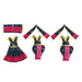 Ram Darbar Dress Set - 7 Inches | 3 Pcs/ Velvet & Embroidery Design Ram Sita Laxman Vastra for Deity Decor - Bhagwan Vastra