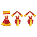 Ram Darbar Dress Set - 9 Inches | 3 Pcs/ Velvet & Embroidery Design Ram Sita Laxman Vastra for Deity Decor - Bhagwan Vastra