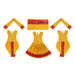 Ram Darbar Dress Set - 12 Inches | 3 Pcs/ Velvet & Embroidery Design Ram Sita Laxman Vastra for Deity Decor - Bhagwan Vastra