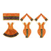 Ram Darbar Dress Set - 15 Inches | 3 Pcs/ Velvet & Embroidery Design Ram Sita Laxman Vastra for Deity Decor - Bhagwan Vastra