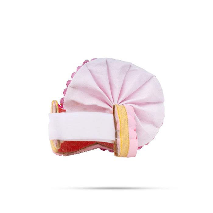 Crown - 4 x 5.5 Inches | Velcro Type Kireedam/ Turban/ Stone Design Mukut for Deity Decor - Head & Face Accessories