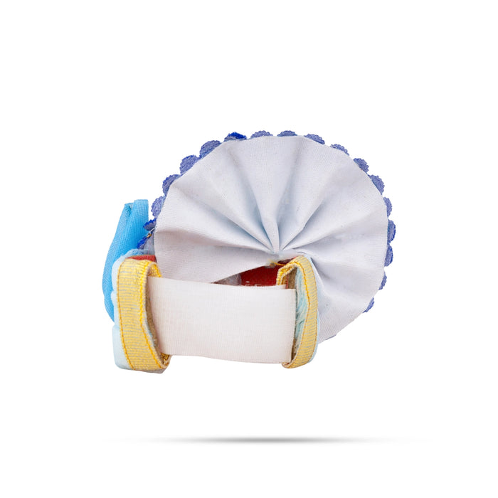 Crown - 4 x 5.5 Inches | Velcro Type Kireedam/ Turban/ Stone Design Mukut for Deity Decor - Head & Face Accessories