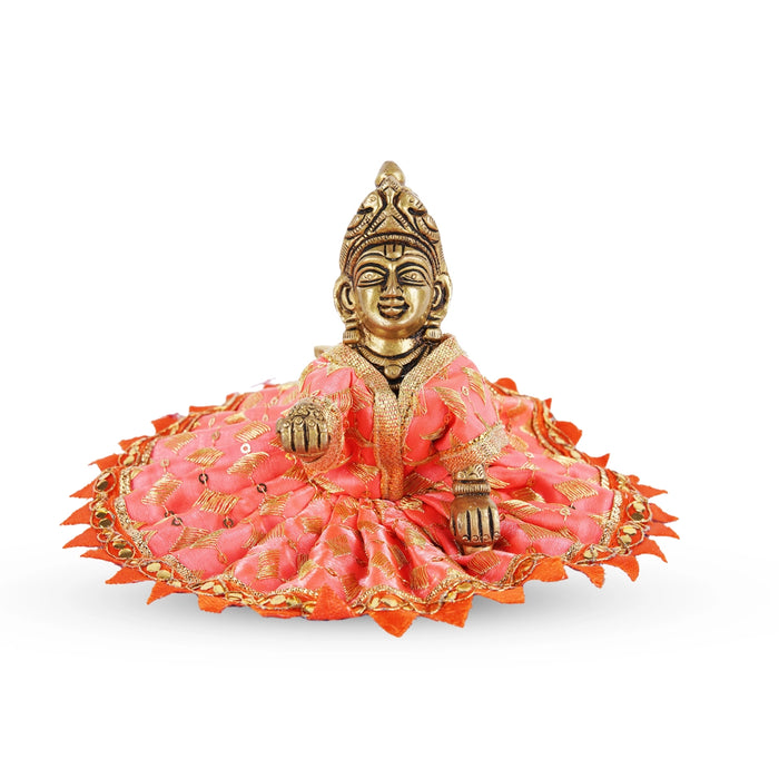 Krishna Dress - 6.5 Inches | Kanha Dress/ Embroidery Krishna Fancy Dress/ Laddu Gopal Clothes for Deity - Laddu Gopal Dress