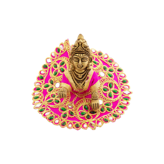 Krishnar Dress - 5.5 Inches | Gol Poshak / Krishna Idol Costume / Krishnar Dress / Krishna Clothes for Murti/ Assorted