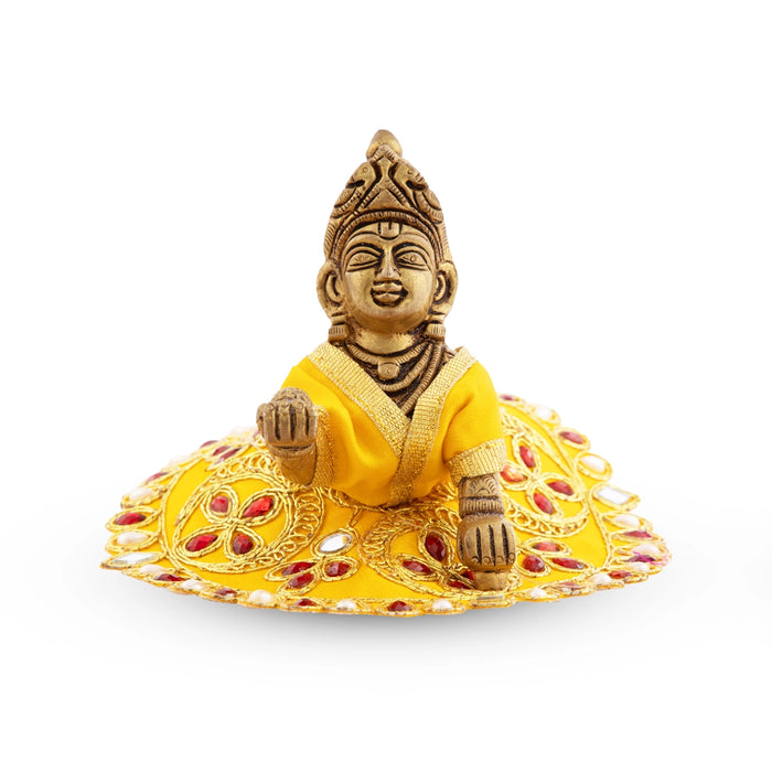 Krishnar Dress - 5.5 Inches | Gol Poshak / Krishna Idol Costume / Krishnar Dress / Krishna Clothes for Murti/ Assorted