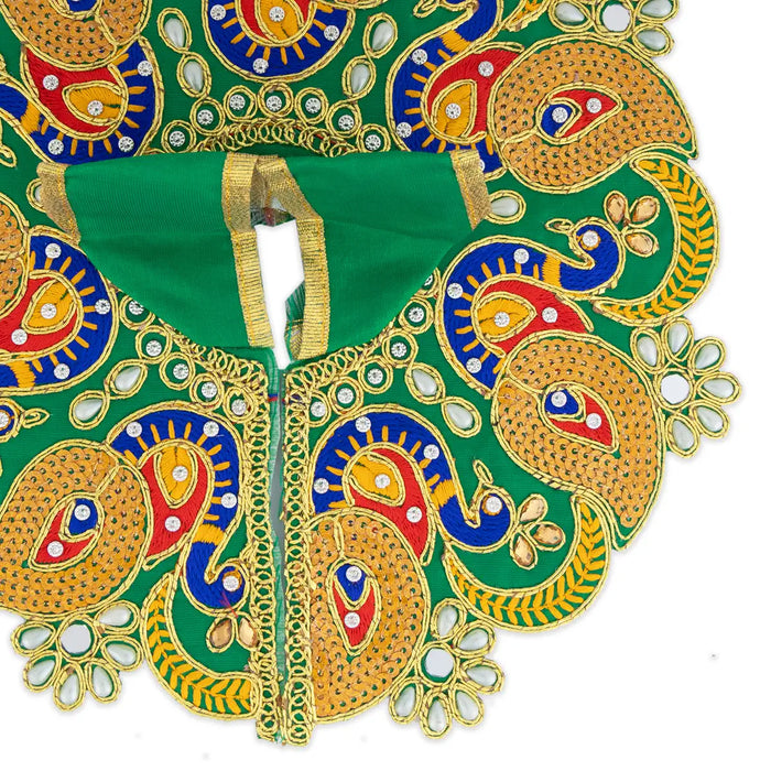 Krishna Dress - 10 Inches | Fancy Work Laddu Gopal Ji Dress / Kanha Dress for Deity / Gol Poshak - Laddu Gopal, Krishna & Radha Rani Dress