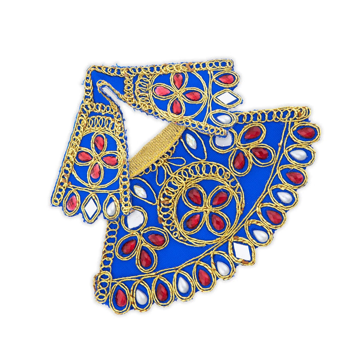 Devi Dress - 2.5 x 5 Inches | Amman Pavadai/ Embroidery And Stone Design Mata Rani Poshak for Deity - Devi Dress