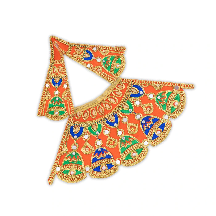 Devi Dress - 4 Inches | Embroidery Mata Rani Poshak/ Mata Dress / Amman Pavadai for Deity/ Assorted