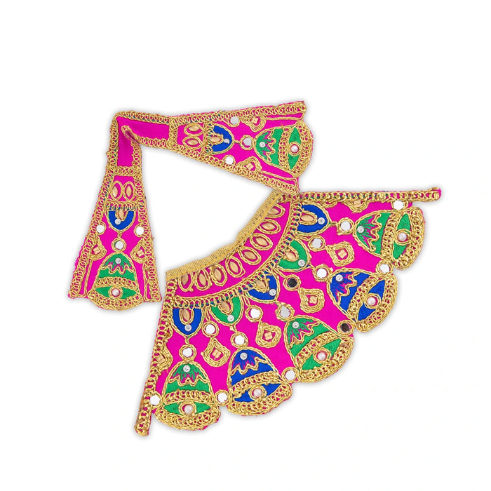 Devi Dress - 4 Inches | Embroidery Mata Rani Poshak/ Mata Dress / Amman Pavadai for Deity/ Assorted