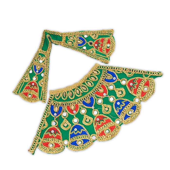 Devi Dress - 4 Inches | Embroidery Mata Rani Poshak/ Mata Dress / Amman Pavadai for Deity/ Assorted