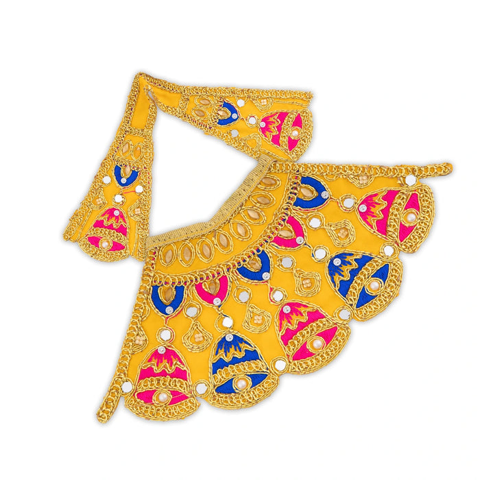 Devi Dress - 4 Inches | Embroidery Mata Rani Poshak/ Mata Dress / Amman Pavadai for Deity/ Assorted