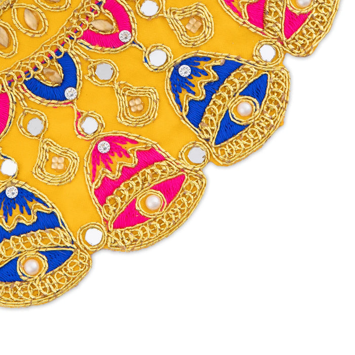 Devi Dress - 4 Inches | Embroidery Mata Rani Poshak/ Mata Dress / Amman Pavadai for Deity/ Assorted