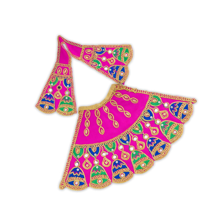 Mata Dress - 4 Inches | Amman Pavadai / Lehenga Patka / Devi Vastra / Mata Rani Poshak for Deity/ Assorted