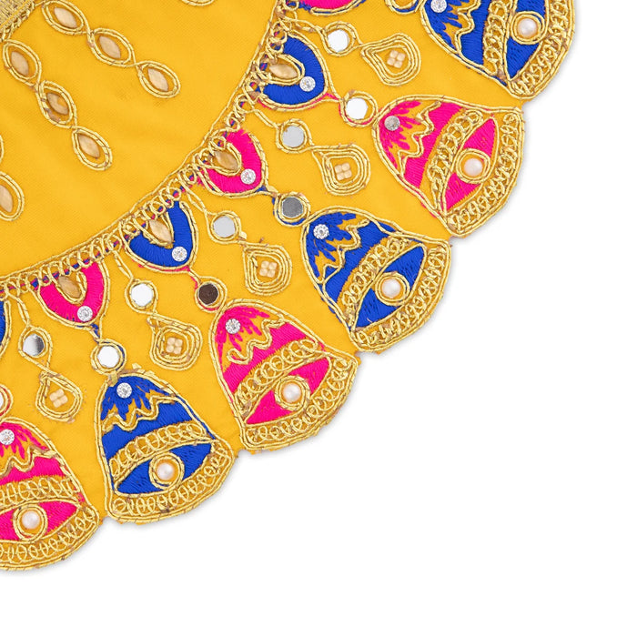 Mata Dress - 4 Inches | Amman Pavadai / Lehenga Patka / Devi Vastra / Mata Rani Poshak for Deity/ Assorted