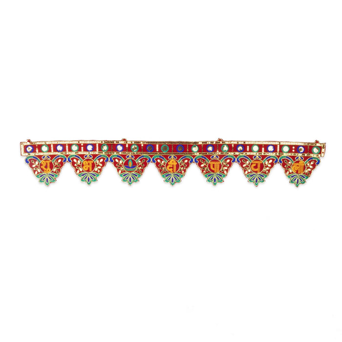 Decorative Toran - 36.5 Inches | Velvet Bandhawar/ Thoranam For Home Entrance & Pooja Mandir