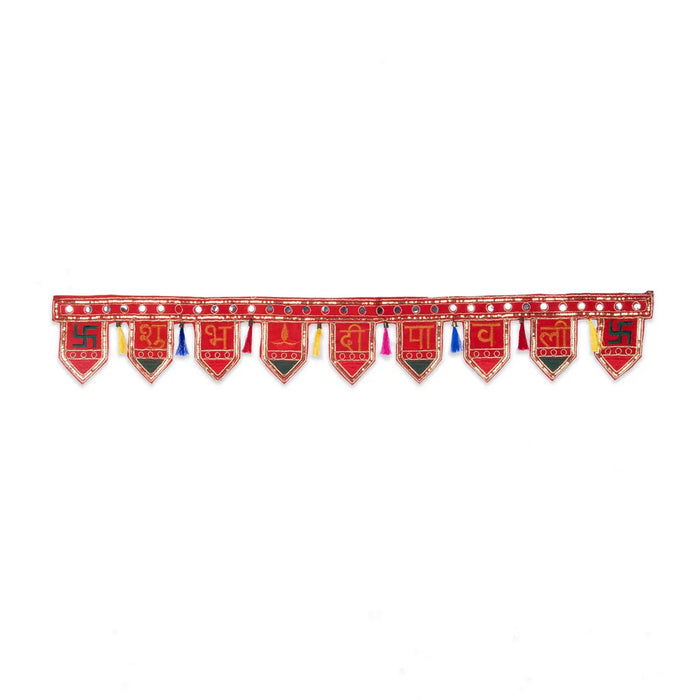 Decorative Toran – 37 Inches | Shubh Labh Wall Hanging / Velvet Toran / Festival Home Decor Bandhanwar