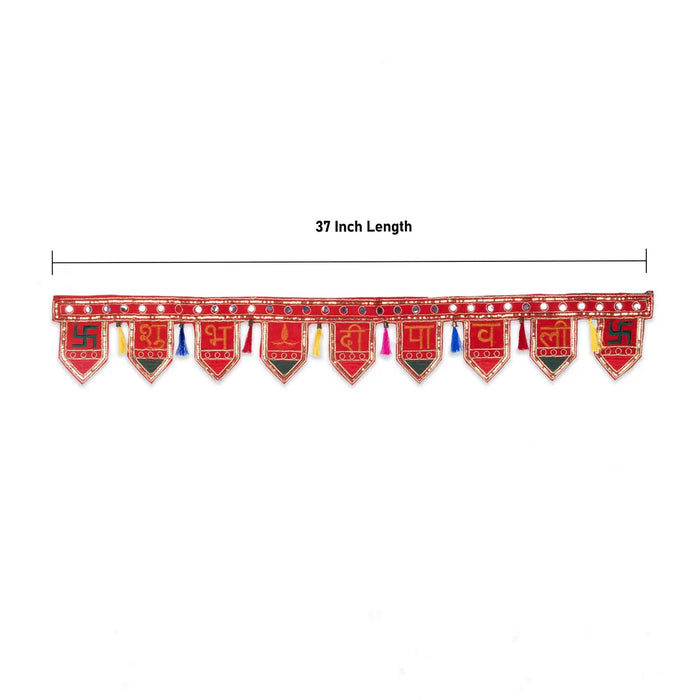 Decorative Toran – 37 Inches | Shubh Labh Wall Hanging / Velvet Toran / Festival Home Decor Bandhanwar