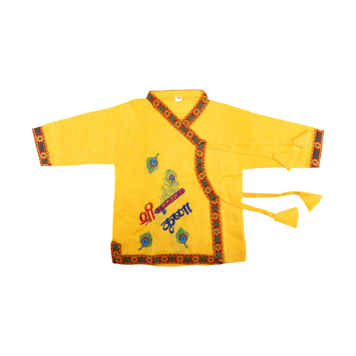 Bal Krishna Dress Set - Size 14 | Embroidery Design Bal Krishna Costume/ Bal Kanha Dress for Kids - Ethnic Wear Sets